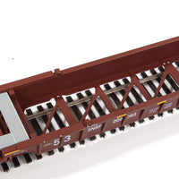 NSC Stand-Alone 53' Well Car - Ready to Run -- BNSF Railway #208093 (brown, Yellow Conspicuity Stripes)