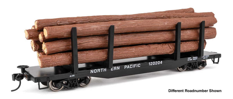 45' Logging Flatcar - Ready to Run -- Northern Pacific #120321