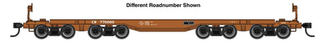 66' Heavy-Duty 4-Truck Flatcar - Ready to Run -- Conrail #770066-1