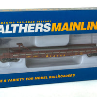53' GSC Piggyback Service Flatcar - Ready to Run -- Alaska Railroad #12565 (Boxcar Red, yellow; Late Hitch)