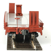 53' GSC Piggyback Service Flatcar - Ready to Run -- Alaska Railroad #12594 (Boxcar Red, yellow, Late Hitch)