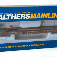53' GSC Piggyback Service Flatcar - Ready to Run -- Alaska Railroad #12594 (Boxcar Red, yellow, Late Hitch)