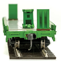 53' GSC Piggyback Service Flatcar - Ready to Run -- Burlington Northern #65135 (Cascade Green, Late Hitch)