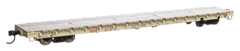 60' Pullman-Standard Flatcar - Ready to Run -- Soo Line #5126-1
