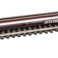 85' General American G85 Flatcar - Ready to Run -- Trailer-Train GTTX #300382 (Tuscan, white; Yellow TT Logo)