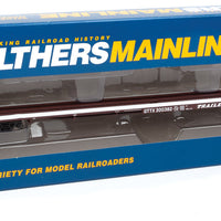 85' General American G85 Flatcar - Ready to Run -- Trailer-Train GTTX #300382 (Tuscan, white; Yellow TT Logo)