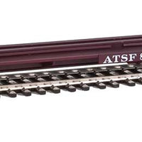 85' General American G85 Flatcar - Ready to Run -- Santa Fe #89824 (Boxcar Red)