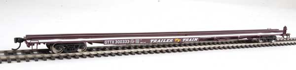 85' General American G85 Flatcar - Ready to Run -- GTTX (Brown) #300333-1