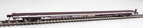 85' General American G85 Flatcar - Ready to Run -- GTTX (Brown) #300391-1
