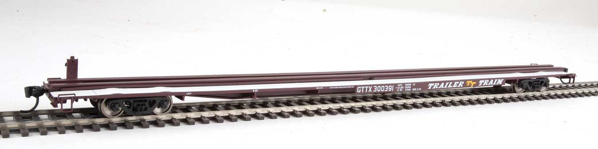 85' General American G85 Flatcar - Ready to Run -- GTTX (Brown) #300391-2
