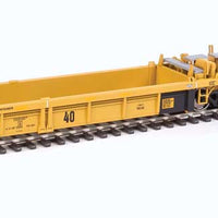 Thrall 5-Unit Rebuilt 40' Well Car - Ready to Run -- TTX DTTX #748535 A-E (yellow, black, large red logo, yellow conspicuity stri