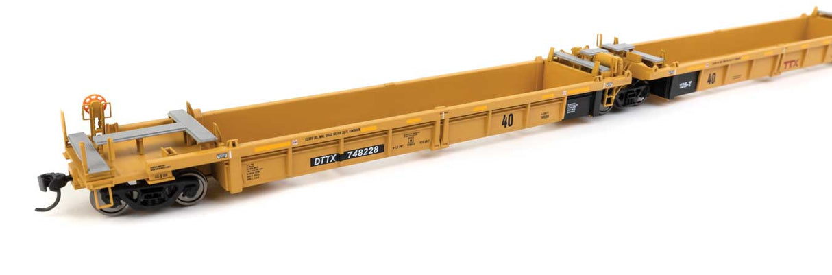 Thrall 5-Unit Rebuilt 40' Well Car - Ready to Run -- TTX DTTX #748228 - small red TTX logo-2