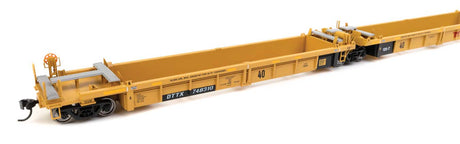 Thrall 5-Unit Rebuilt 40' Well Car - Ready to Run -- TTX DTTX #748310 - large red TTX logo-2