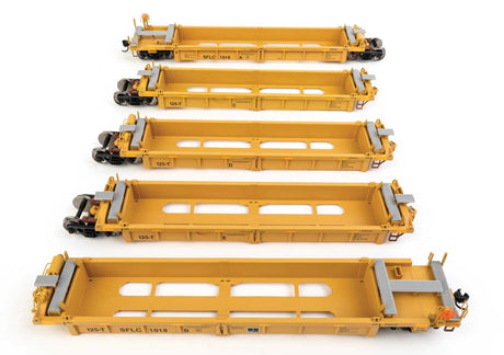 Thrall 5-Unit Rebuilt 40' Well Car - Ready to Run -- BNSF Santa Fe Leasing SFLC #1018-1