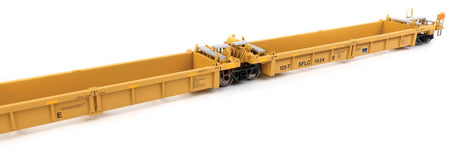 Thrall 5-Unit Rebuilt 40' Well Car - Ready to Run -- BNSF Santa Fe Leasing SFLC #1034-3
