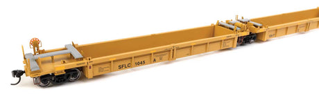 Thrall 5-Unit Rebuilt 40' Well Car - Ready to Run -- BNSF Santa Fe Leasing SFLC #1045-2