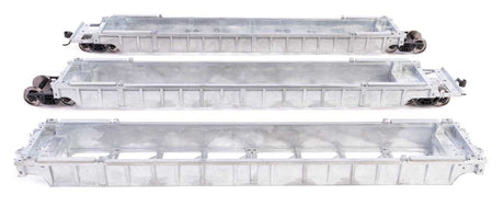 NSC Articulated 3-Unit 53' Well Car - Ready-to-Run -- Undecorated