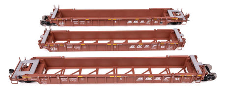 NSC Articulated 3-Unit 53' Well Car - Ready-to-Run -- BNSF Railway #211509-1
