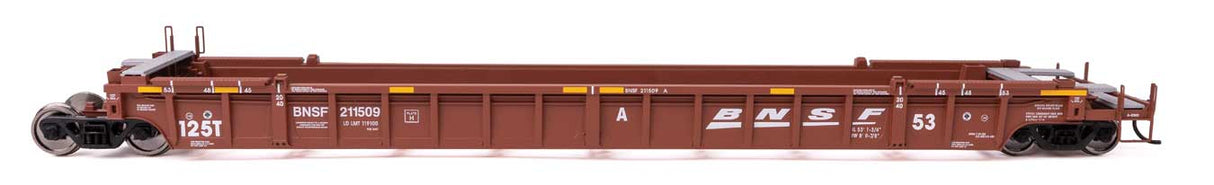 NSC Articulated 3-Unit 53' Well Car - Ready-to-Run -- BNSF Railway #211509-3