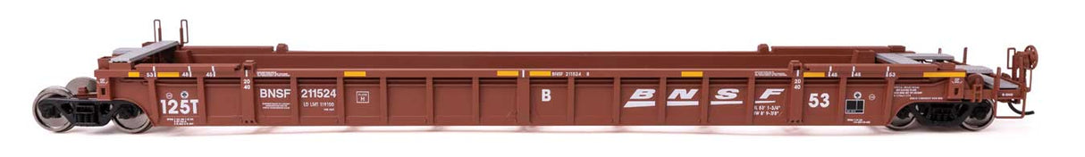 NSC Articulated 3-Unit 53' Well Car - Ready-to-Run -- BNSF Railway #211524-2