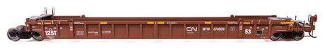 NSC Articulated 3-Unit 53' Well Car - Ready-to-Run -- Canadian National GTW #676008-2