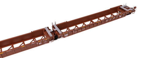 NSC Articulated 3-Unit 53' Well Car - Ready-to-Run -- Canadian National GTW #676008-3