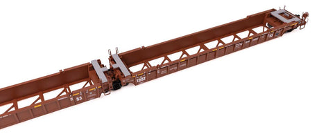 NSC Articulated 3-Unit 53' Well Car - Ready-to-Run -- Canadian National GTW #676037-2