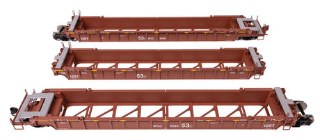 NSC Articulated 3-Unit 53' Well Car - Ready-to-Run -- Santa Fe Leasing Co. SFLC #9285-1