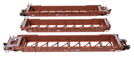 NSC Articulated 3-Unit 53' Well Car - Ready-to-Run -- Santa Fe Leasing Co. SFLC #9363-1