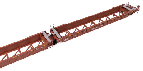 NSC Articulated 3-Unit 53' Well Car - Ready-to-Run -- Santa Fe Leasing Co. SFLC #9363-2