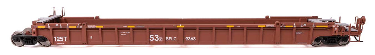 NSC Articulated 3-Unit 53' Well Car - Ready-to-Run -- Santa Fe Leasing Co. SFLC #9363-3
