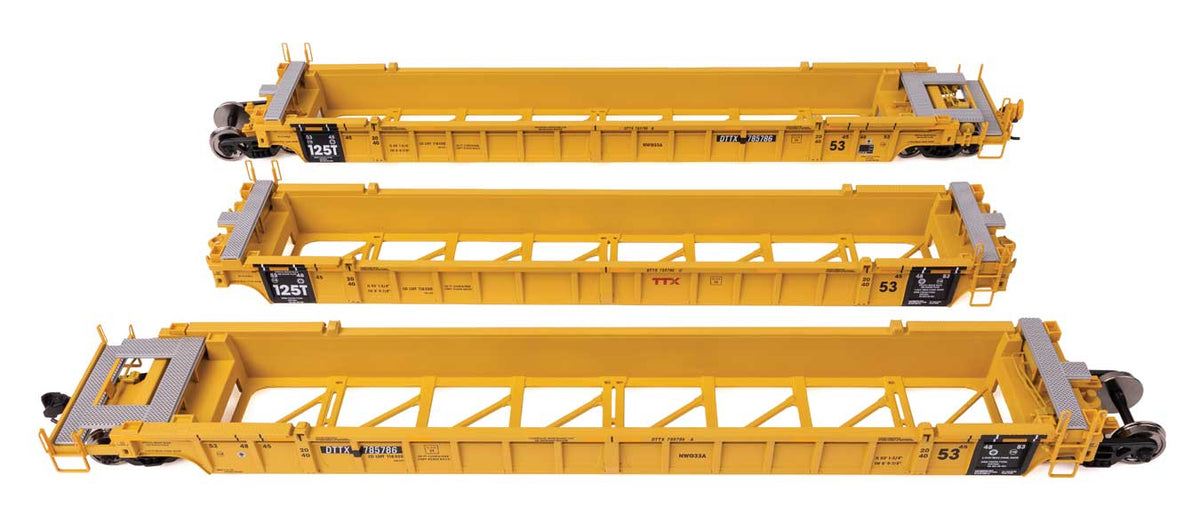 NSC Articulated 3-Unit 53' Well Car - Ready-to-Run -- TTX #785786-1