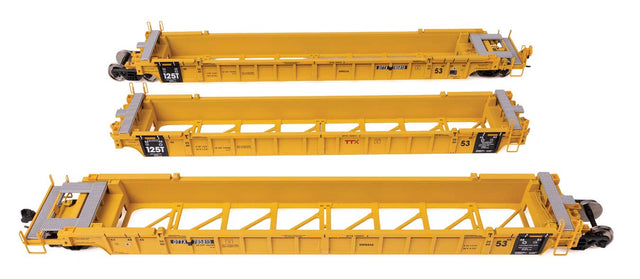 NSC Articulated 3-Unit 53' Well Car - Ready-to-Run -- TTX #785815-1