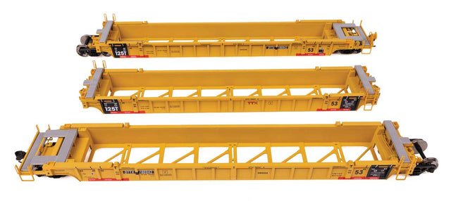 NSC Articulated 3-Unit 53' Well Car - Ready-to-Run -- TTX #786942-1