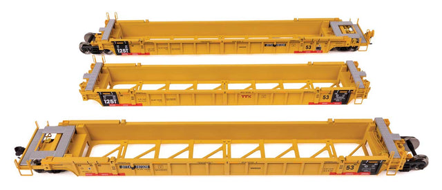 NSC Articulated 3-Unit 53' Well Car - Ready-to-Run -- TTX #787329-1