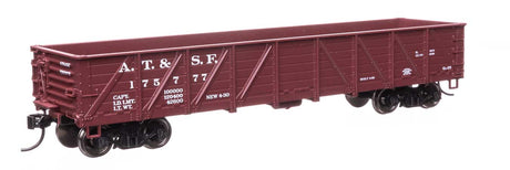40' 50-Ton Drop Bottom Gondola - Ready to Run -- Santa Fe #175777-1