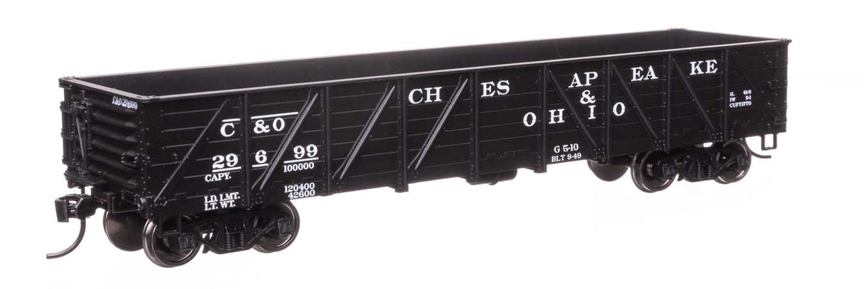 40' 50-Ton Drop Bottom Gondola - Ready to Run -- Chesapeake & Ohio #29699-1