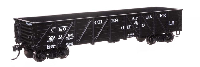40' 50-Ton Drop Bottom Gondola - Ready to Run -- Chesapeake & Ohio #29699-1