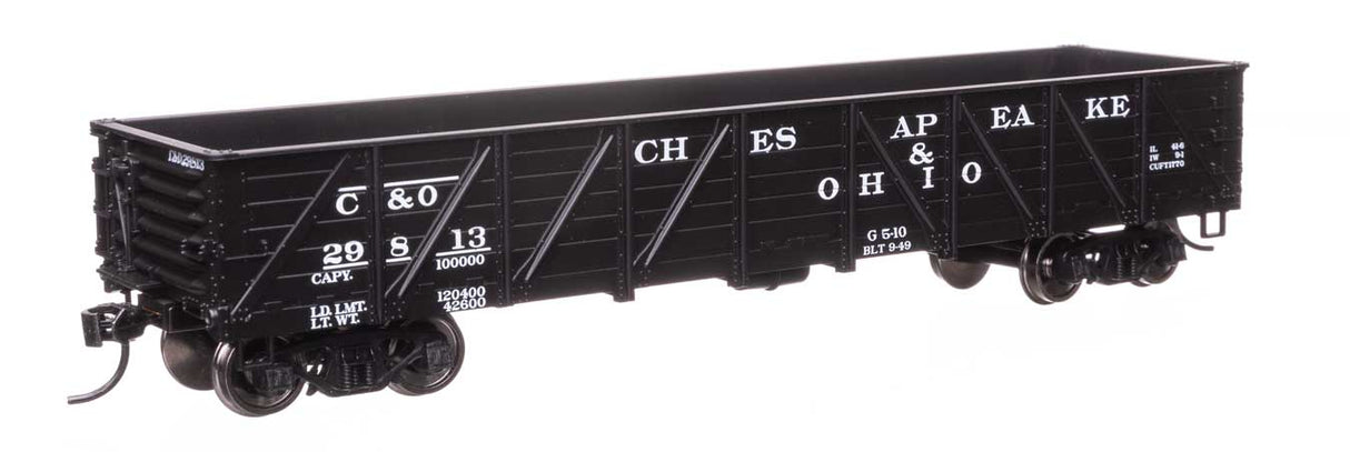 40' 50-Ton Drop Bottom Gondola - Ready to Run -- Chesapeake & Ohio #29813-1
