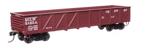 40' 50-Ton Drop Bottom Gondola - Ready to Run -- Milwaukee Road #84934-2