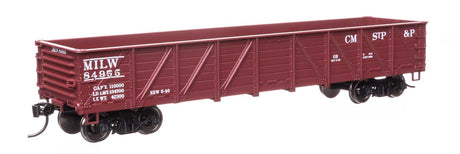 40' 50-Ton Drop Bottom Gondola - Ready to Run -- Milwaukee Road #84955-2