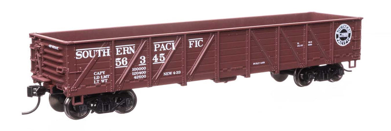40' 50-Ton Drop Bottom Gondola - Ready to Run -- Southern Pacific(TM) #56345-1