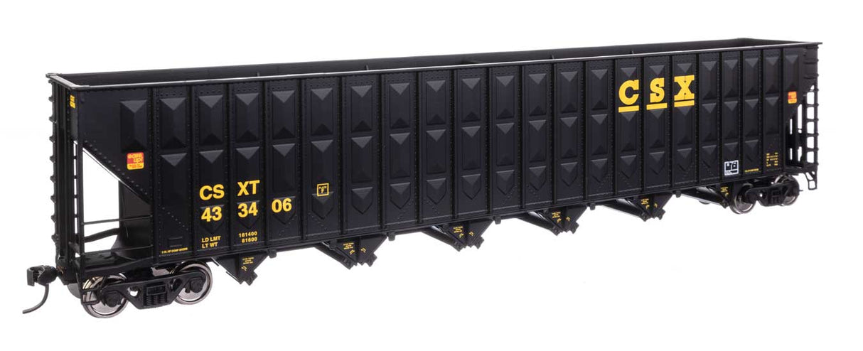 73' Greenville 7,000 Cubic Foot Wood Chip Hopper - Ready to Run -- CSX #433406-2