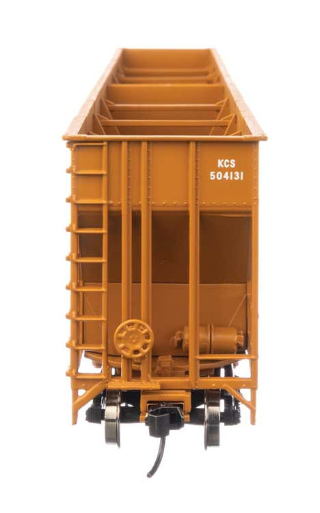 73' Greenville 7,000 Cubic Foot Wood Chip Hopper - Ready to Run -- Kansas City Southern #504131-3