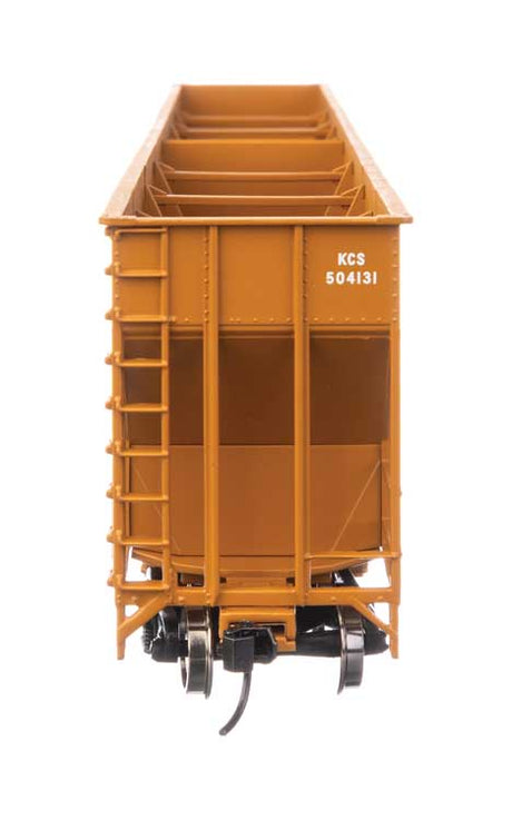 73' Greenville 7,000 Cubic Foot Wood Chip Hopper - Ready to Run -- Kansas City Southern #504131-4