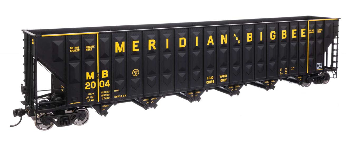 73' Greenville 7,000 Cubic Foot Wood Chip Hopper - Ready to Run -- Meridian & Bigbee #2004-1
