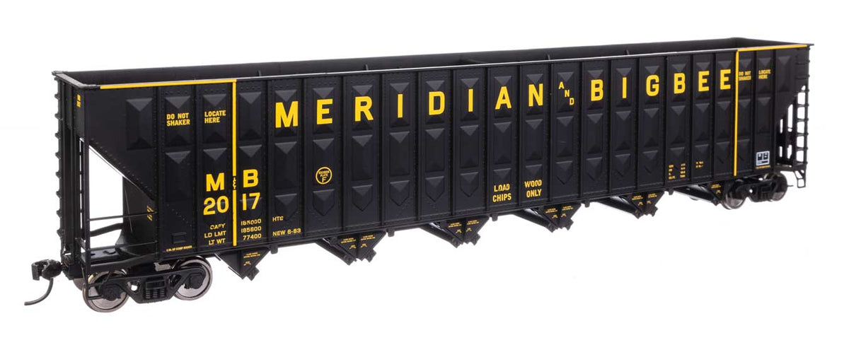 73' Greenville 7,000 Cubic Foot Wood Chip Hopper - Ready to Run -- Meridian & Bigbee #2017-2