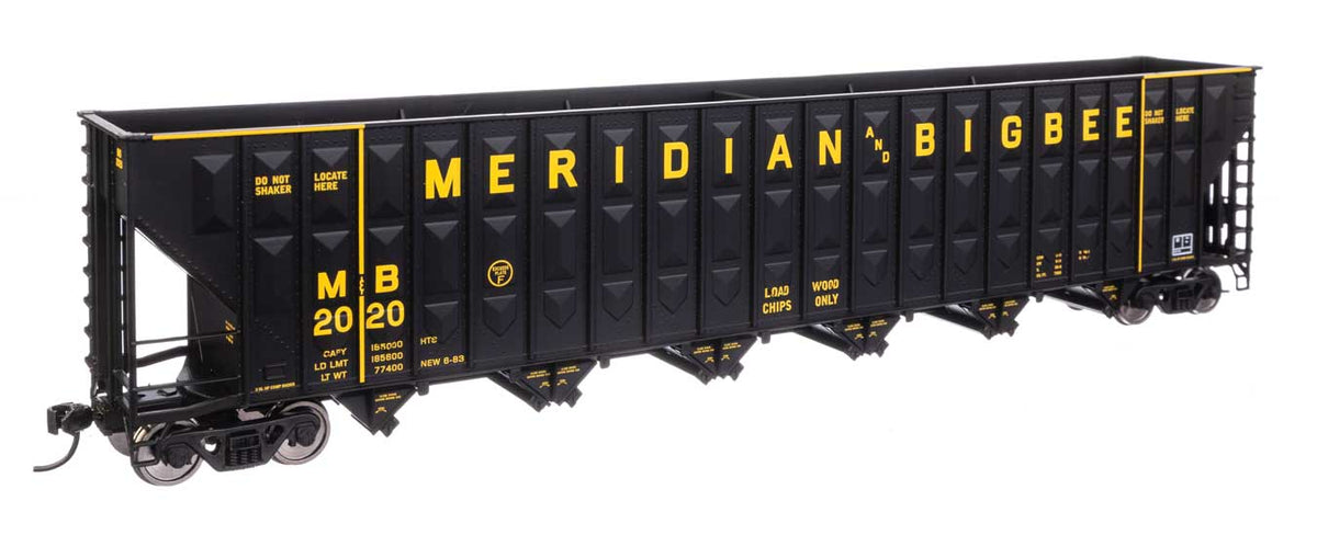 73' Greenville 7,000 Cubic Foot Wood Chip Hopper - Ready to Run -- Meridian & Bigbee #2020-2