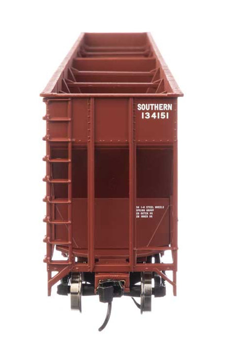 73' Greenville 7,000 Cubic Foot Wood Chip Hopper - Ready to Run -- Southern Railway #134151 (brown)-4