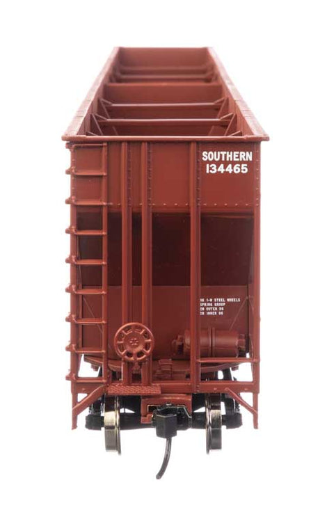 73' Greenville 7,000 Cubic Foot Wood Chip Hopper - Ready to Run -- Southern Railway #134465 (brown)-3